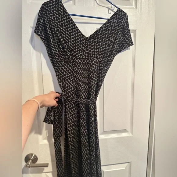 XS silk and cotton wrap stiyle midi dress - Picture 2 of 6